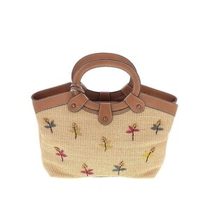 Fossil Tan Tote with Floral Accents